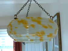 Plafoniera vintage ART DECO vetro schizzi, stile FLY CATCHER, illuminazione anni '30