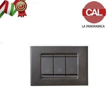 PLACCA 3P NERO OPACO METALLO