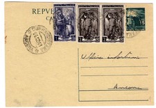 INTERO POSTALE LIRE 15 + INTERGAZIONE DA CUPRAMONTANA PER ANCONA