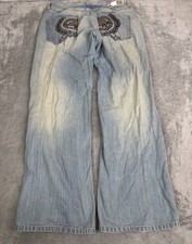 Jeans dritti vintage Y2K Ecko Unltd uomo taglia 36x32 blu larghi