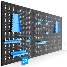 AREBOS Muro Utensili Parete dell'officina Parete Metallica Perforata 34 Parti