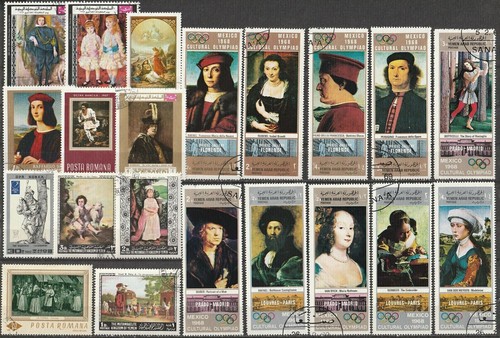Arte lotto francobolli - lotto, con