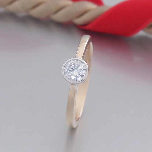 Anello solitario con 1 - anello,