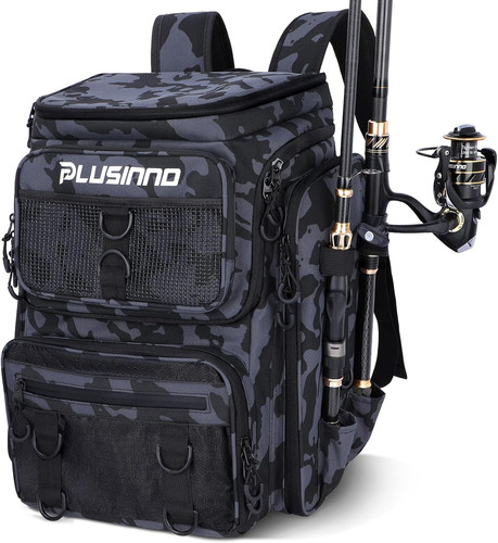 Fishing backpack with tackle - with,