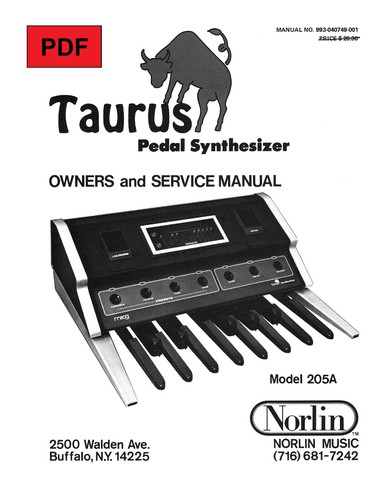 Moog taurus service - taurus,