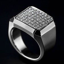 Anello da uomo massiccio 3 ct