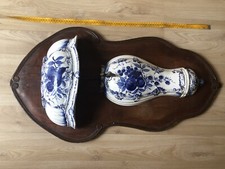 Acquamanile In Ceramica 3 pezzi Base in legno Va