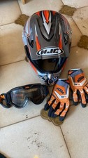 Casco HJC CL-X4e Keen Rick Design cross motocross motard quad guanti maschera