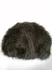 Cappello Copricapo in Vera Pelliccia Lapin, Marrone, Nuovo
