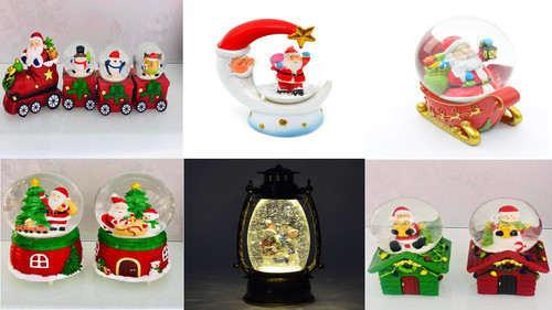 Christmas snow globe lantern - snow,