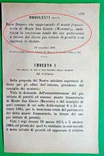 MONTE SAN GIUSTO-REGIO DECRETO X PATRIMONIO PIO ISTITUTO PRESTITI -2462