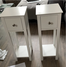 Set supporto lampada telefono sottile stretto tavolo da comodino alto shabby chic armadio laterale sottile