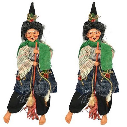 Befana con scopa set strega - scopa,