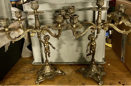 Candelabri ottone con - ottone,