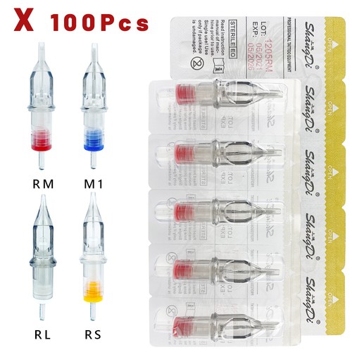 100pz cartuccia aghi tatuaggio - 100pz,
