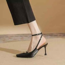 Decolte Scarpe Donna Alte 7.5 cm Nero Lucido Cinturino Pelle Sintetica 70862