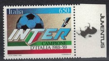 INTER SCUDETTO 1988-1989 NUOVO BORDO DI FOGLIO CON APPENDICE JUVENTUS ANNO 1989