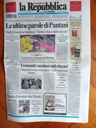 Morte marco pantani la - morte,