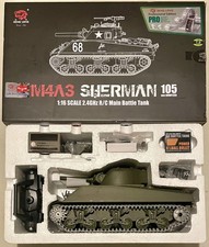 Serbatoio radiocomandato Heng Long 1:16 Fury Sherman M4A3 PRO 2.4G V7 pista in metallo