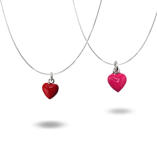 Ciondolo cuore piccolo bombato