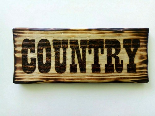 Country targa legno - country, in