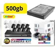 Kit videosorveglianza 8 telecamere  4K con hd 500gb dvr