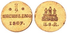 Amburgo 1/3 Duca 1807 Taglio