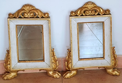 Specchio legno dorato - 2, in