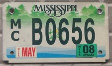 TARGA USA moto MISSISSIPPI "Fiore" americana ORIGINALE chopper raduno harley 