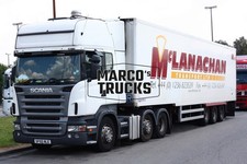 Foto camion Scania R580 rimorchio valigia UK bianco MCLANACHAN TRANSPORT LTD #i6jr