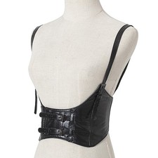 1 pz Corsetto da donna in pelle PU Steampunk Cintura sottoseno