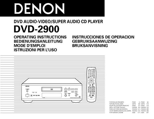 Denon dvd 2900 lettore - denon, dvd-2900