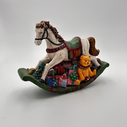 Cavallo dondolo bianco - cavallo, a