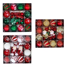 44 palline per albero di Natale, ornamenti assortiti, palline fai da te,