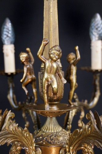 Lampadario bronzo italiano - , 6