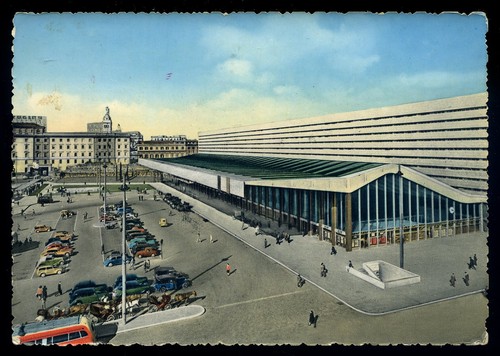 Cartolina roma stazione - cartolina,