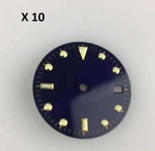 X 10 Quadranti Orologio Movimento Miyota 8215 Modello Mariner Blu Diametro 28 mm