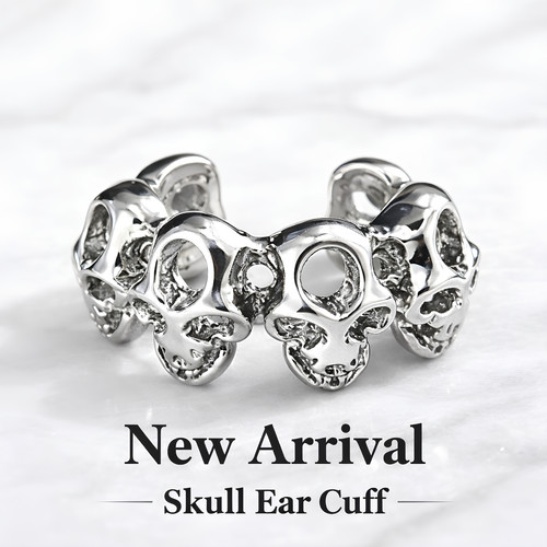 Ear cuff teschi barba clip - cuff, on