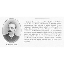 Rowland Siddall di West Royd, Sowerby Bridge - Stampa antica 1902