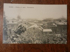 20139) ROMA EFFETTO NEVE PANORAMA RARA CARTOLINA