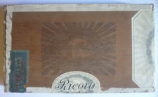 RARISSIMA SCATOLA IN LEGNO SIGARI RICORO THE "SELF-MADE" CIGAR- 1916/18 ORIGINAL