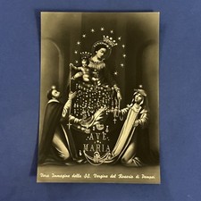 VERA IMMAGINE DELLA S.S. VERGINE DEL ROSARIO DI POMPEI Bianco e nero  Cartolina