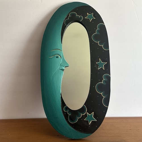 Specchio vintage celeste sole