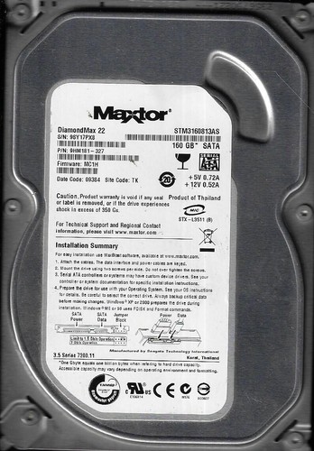 Hard disk drive maxtor - drive,