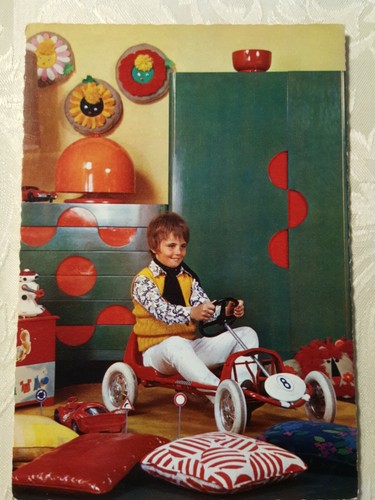 Cartolina bimbo cameretta - cartolina,