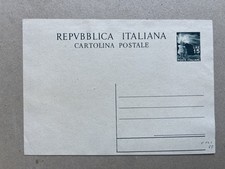 C) Intero postale Italia Repubblica Democratica £15 non viaggiato 