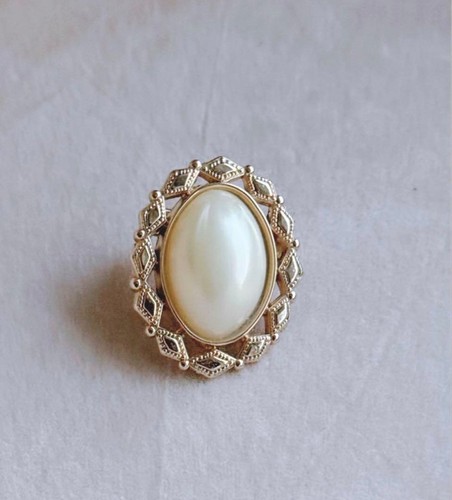 Spilla vintage perle oro - , ovale