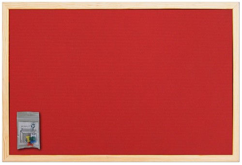 Bacheca tessuto rosso con - bacheca,