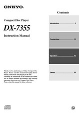Onkyo DX-7355 - Lettore CD Compact Disc - Istruzioni per l'uso - MANUALE UTENTE