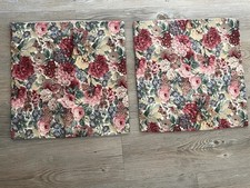 2 X Copricuscini Sanderson Classic Rosa e Peonia Cotone Rosso Rosa Tessuto 40 cm